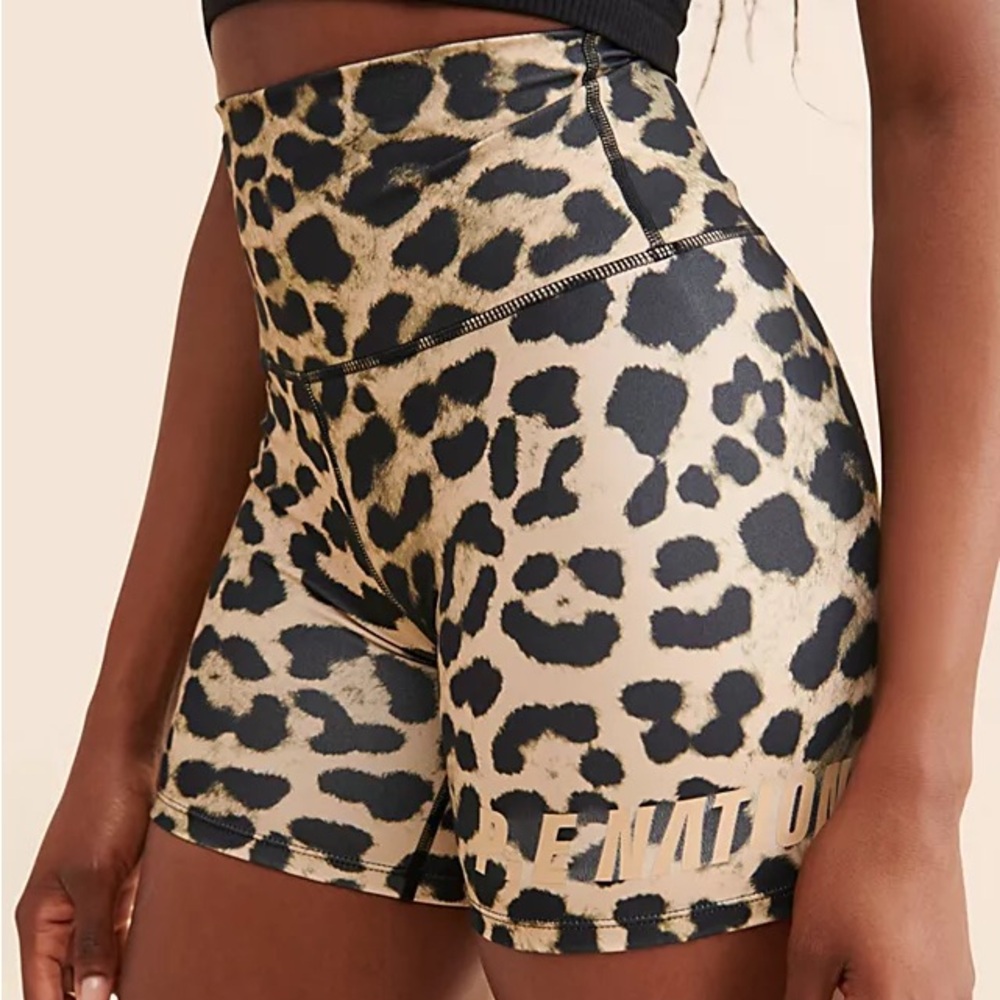 P.E. Nation Valley Bike Short in Animal Print